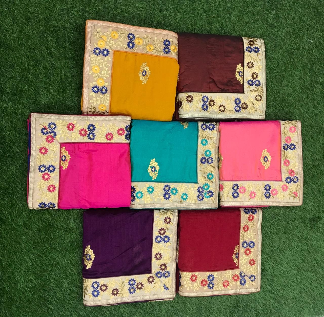 404 SBP Embroidery Double Colour Sarees Silk Catalog